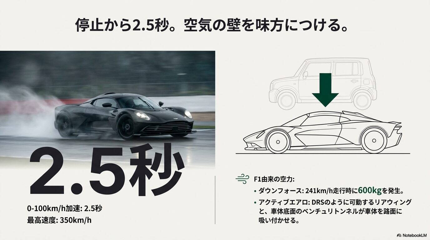0-100km/h加速2.5秒を実現するヴァルハラのエアロダイナミクスとダウンフォース解説