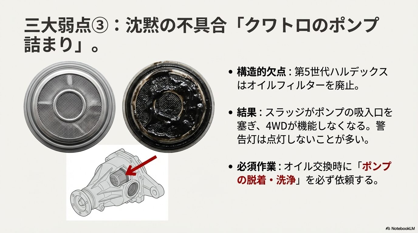 アウディS1 ハルデックス ポンプ 詰まり クワトロ 故障 フィルター 洗浄