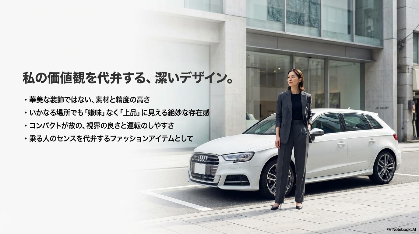 華美な装飾を排し、素材と精度の高さを強調するアウディS3の洗練されたデザインコンセプト。