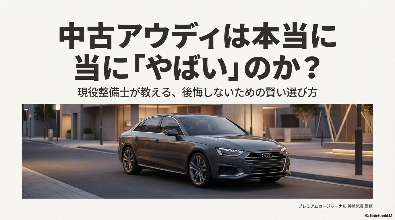 中古アウディはやばいのか？現役整備士が教える賢い選び方のタイトルスライド