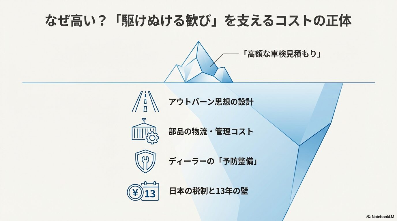 アウトバーン設計、物流コスト、予防整備、13年の壁というBMW車検が高くなる理由のまとめ