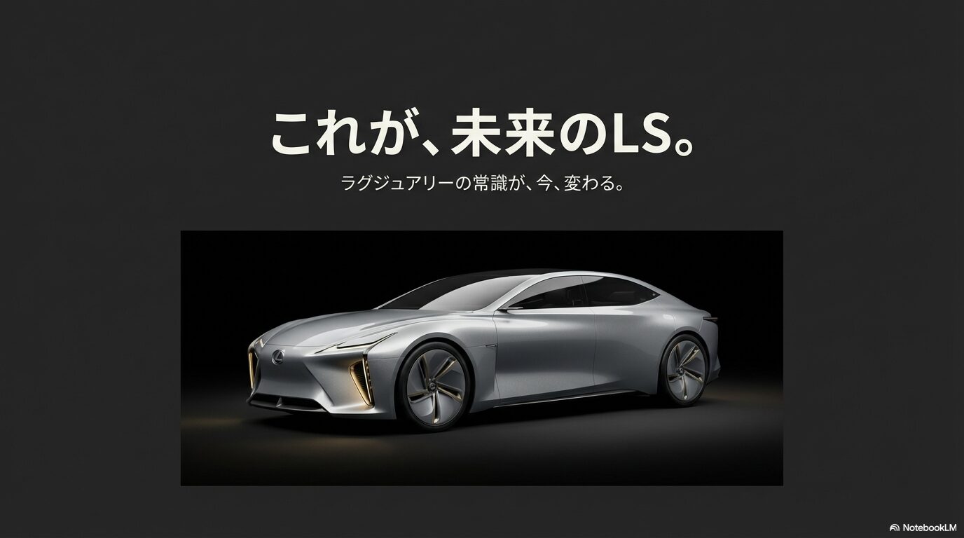 ジャパンモビリティショー2025で公開された未来のレクサスLSマイクロコンセプトのエクステリア画像