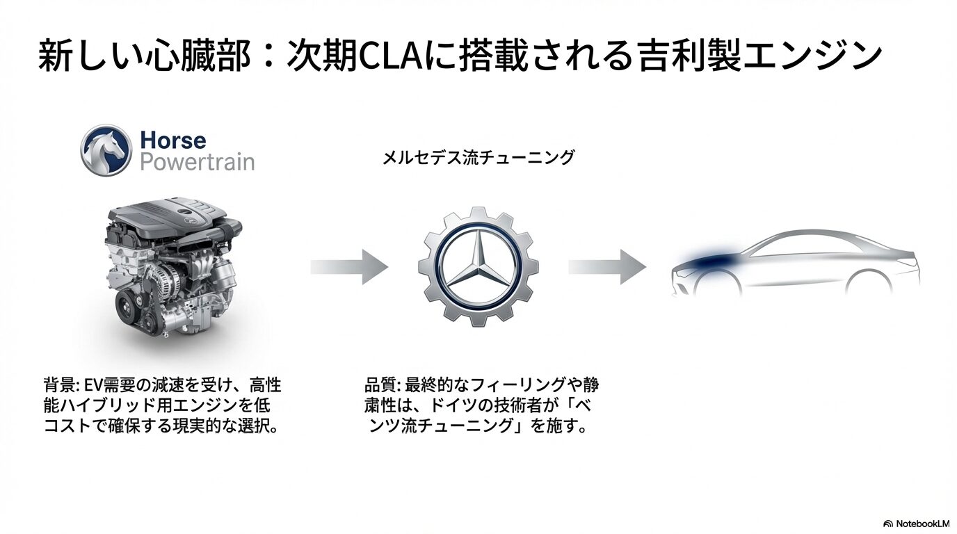 吉利製エンジンを採用しつつドイツの技術者がベンツ流のチューニングを施すプロセス