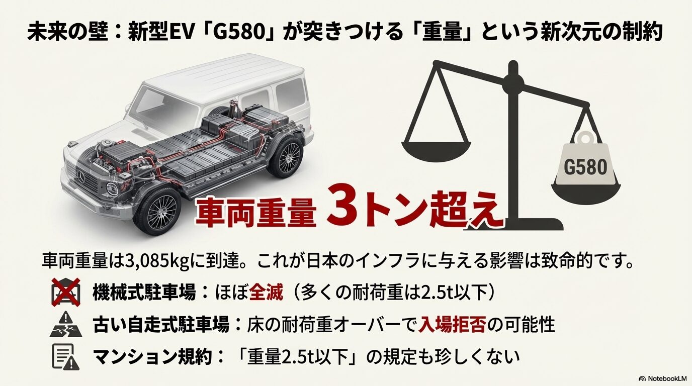 メルセデス・ベンツGクラスとトヨタランドクルーザー300の最小回転半径と視界(見切り)の良さ比較図