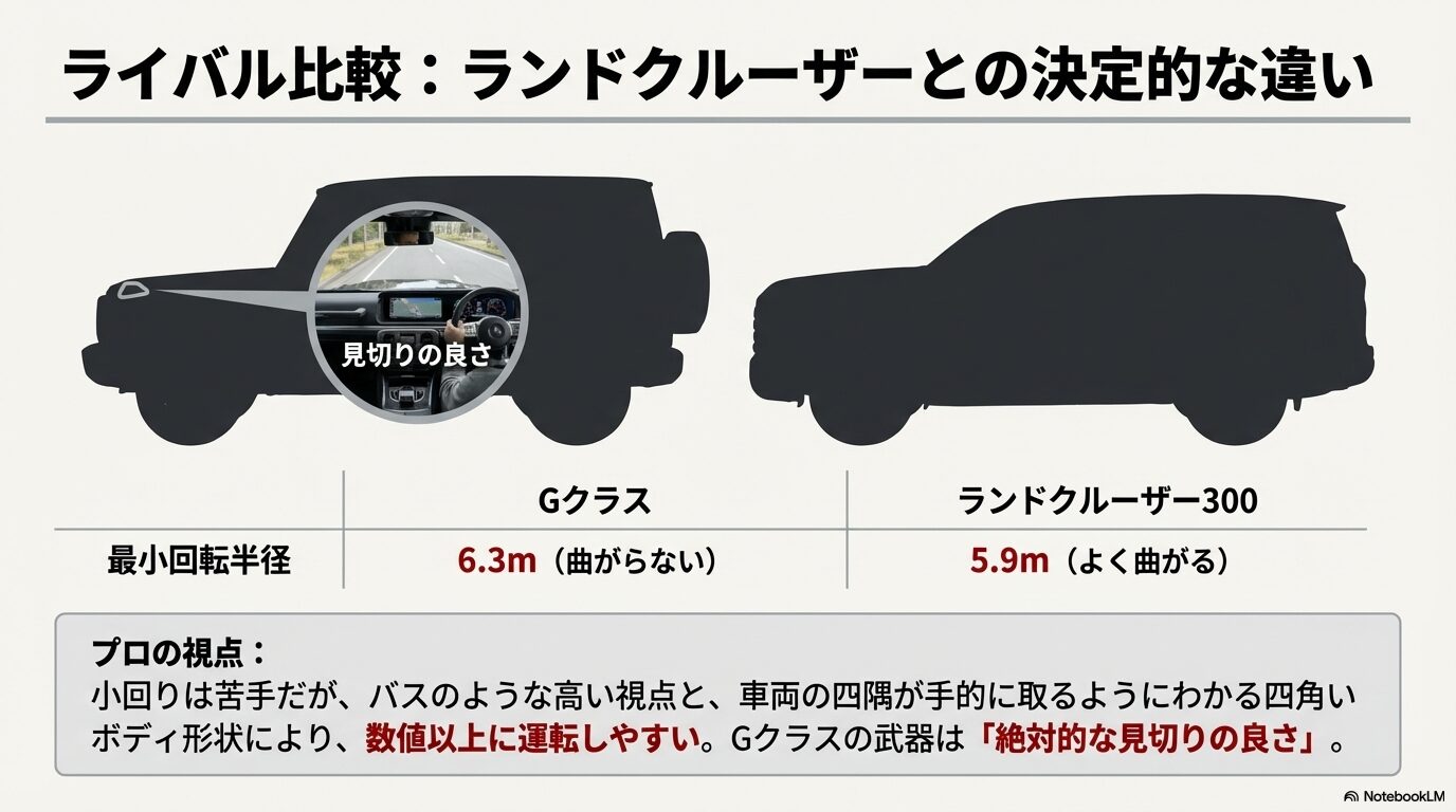 Gクラスが機械式駐車場で直面するミラー干渉、タイヤ幅、センサー誤検知、重量オーバーのリスク図解