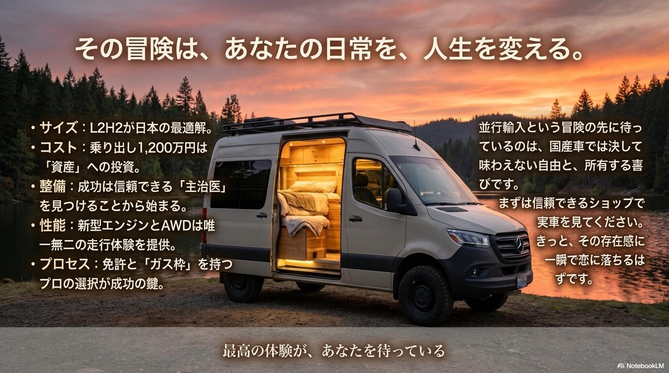 ベンツスプリンターでのバンライフと並行輸入の成功ポイント