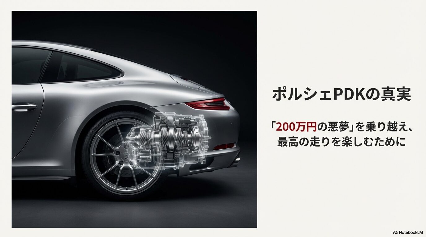 ポルシェの車両後部に搭載されたPDKトランスミッションの透過図