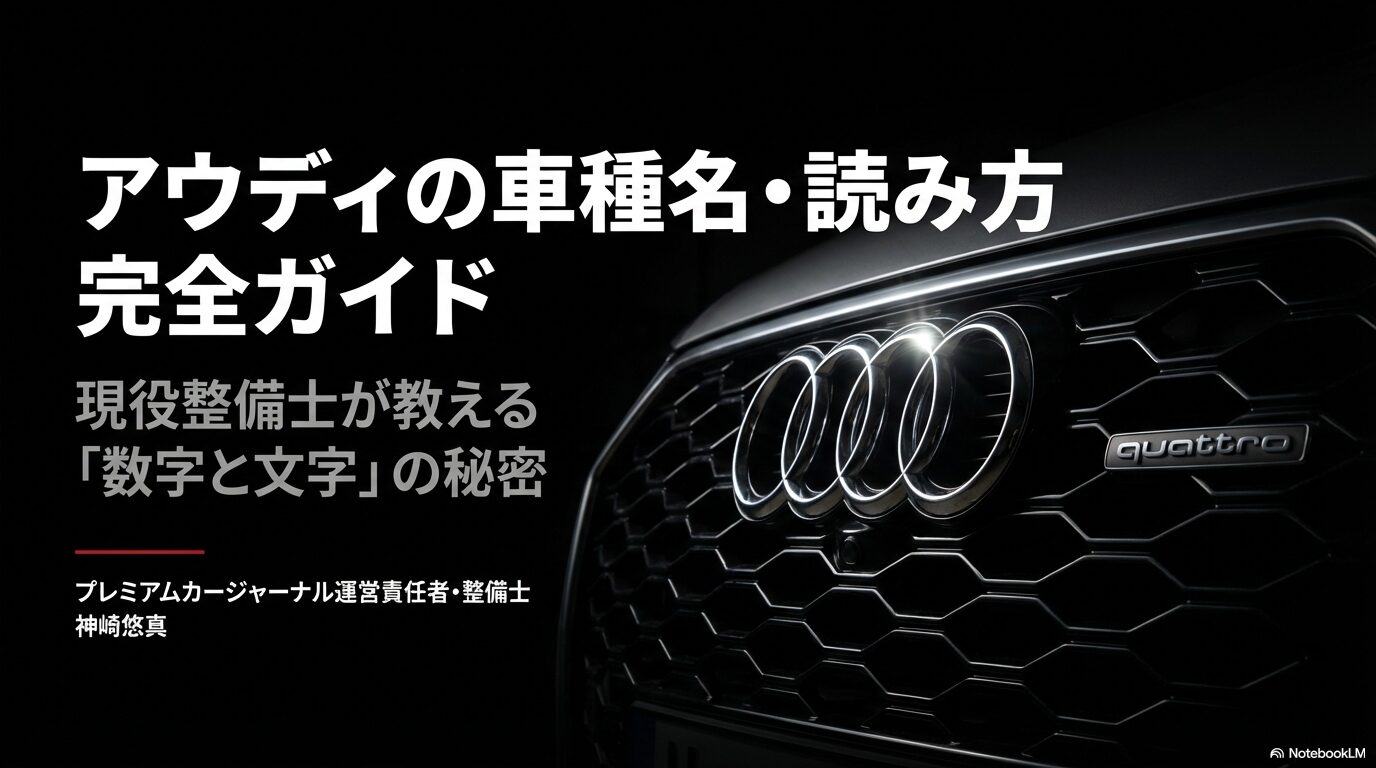 現役整備士・神崎悠真が教えるアウディの車種名と読み方の完全ガイド表紙画像