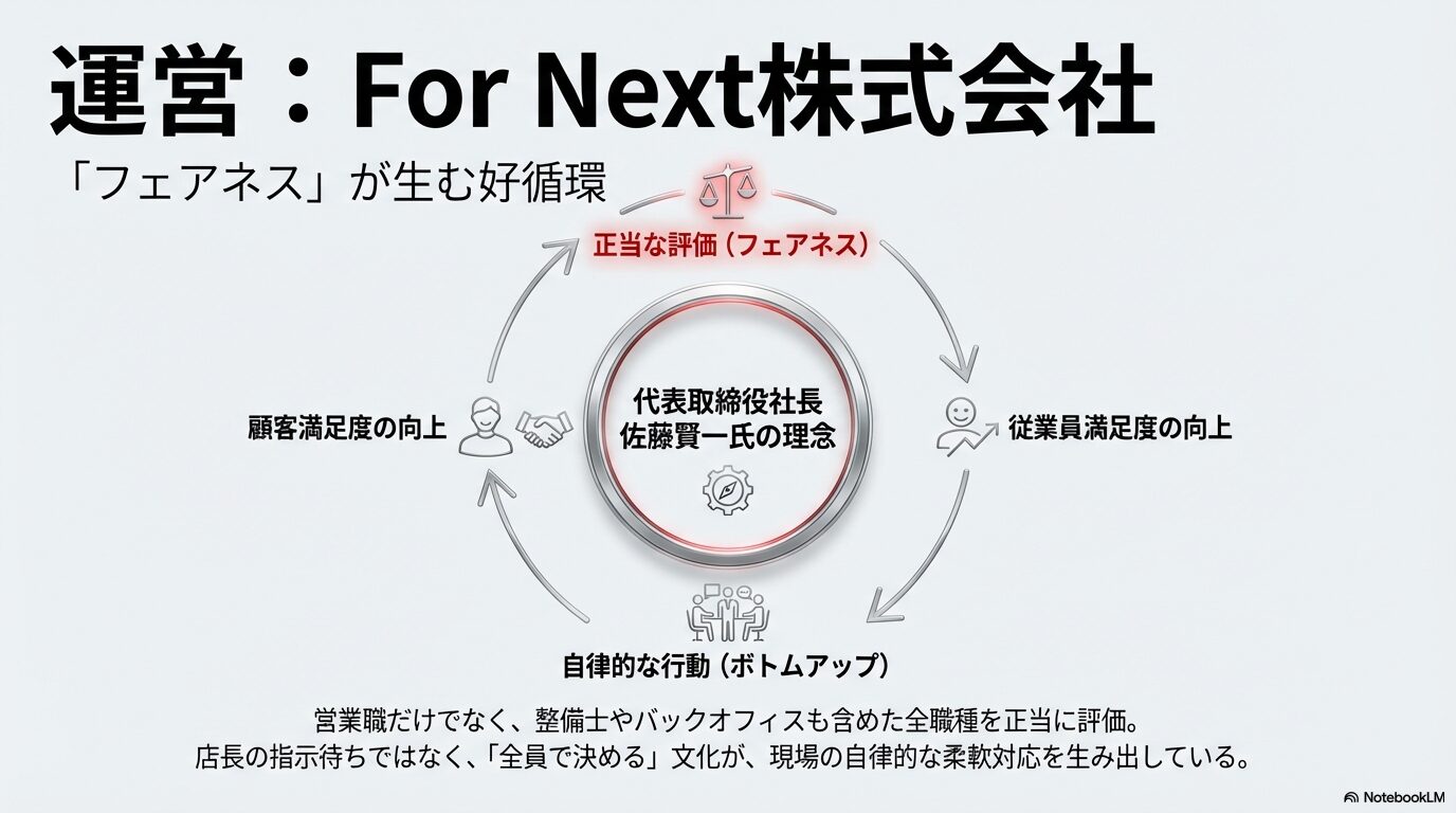 全職種の正当な評価が自律的な行動と顧客満足度の向上を生む組織文化の図解