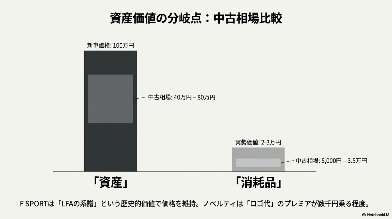 F SPORTロードバイクとノベルティ自転車の中古価格推移と資産価値の違い