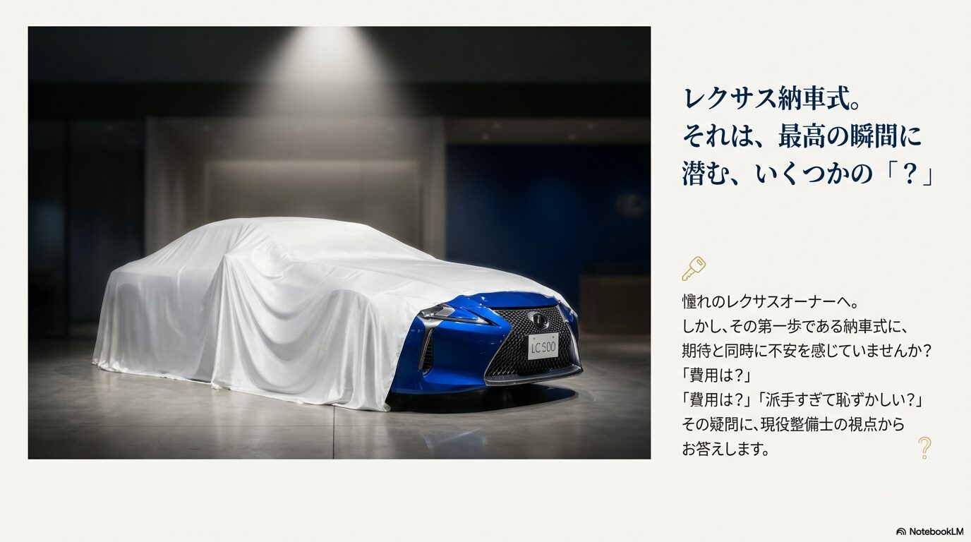 レクサス納車式の全貌と費用に関する疑問を解消するガイドの表紙
