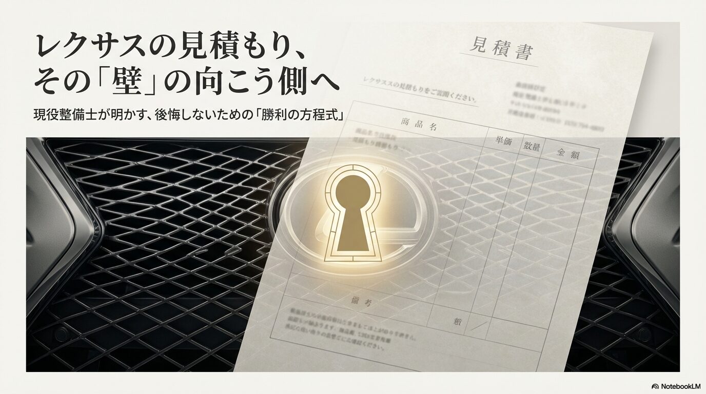 レクサスの見積もりにある値引きの壁を突破するための勝利の方程式スライド資料の表紙