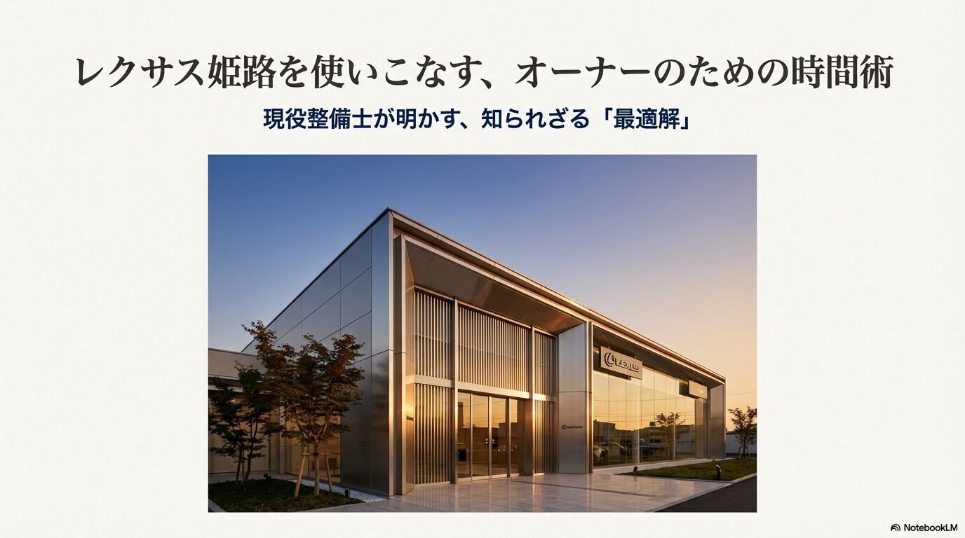 レクサス姫路を使いこなすための時間術と整備士が教える最適解の表紙画像