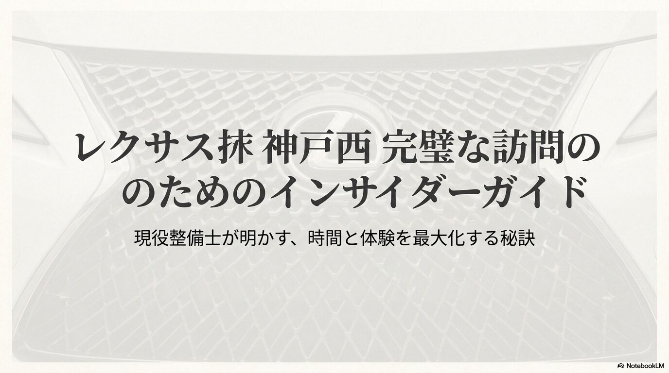 現役整備士が教えるレクサス神戸西の訪問ガイドタイトルスライド