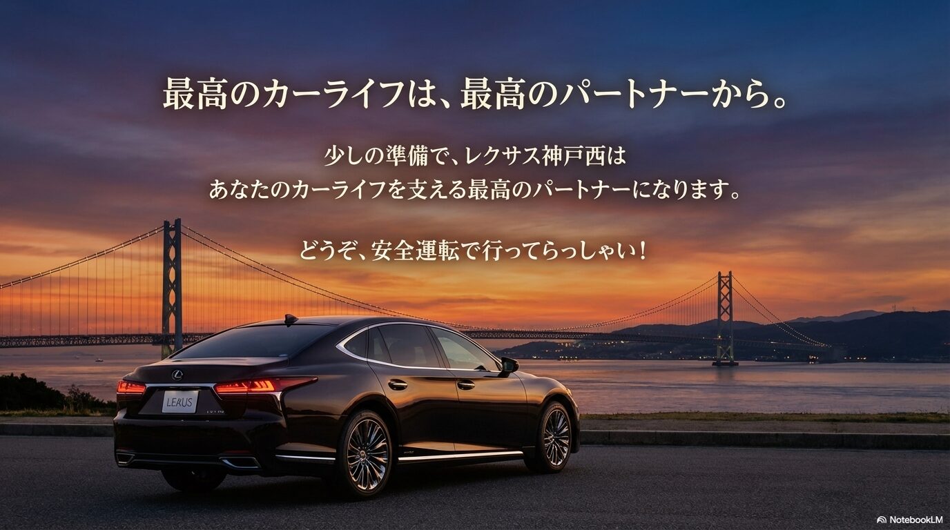 最高のパートナーとしてのレクサス神戸西を象徴するメッセージ画像