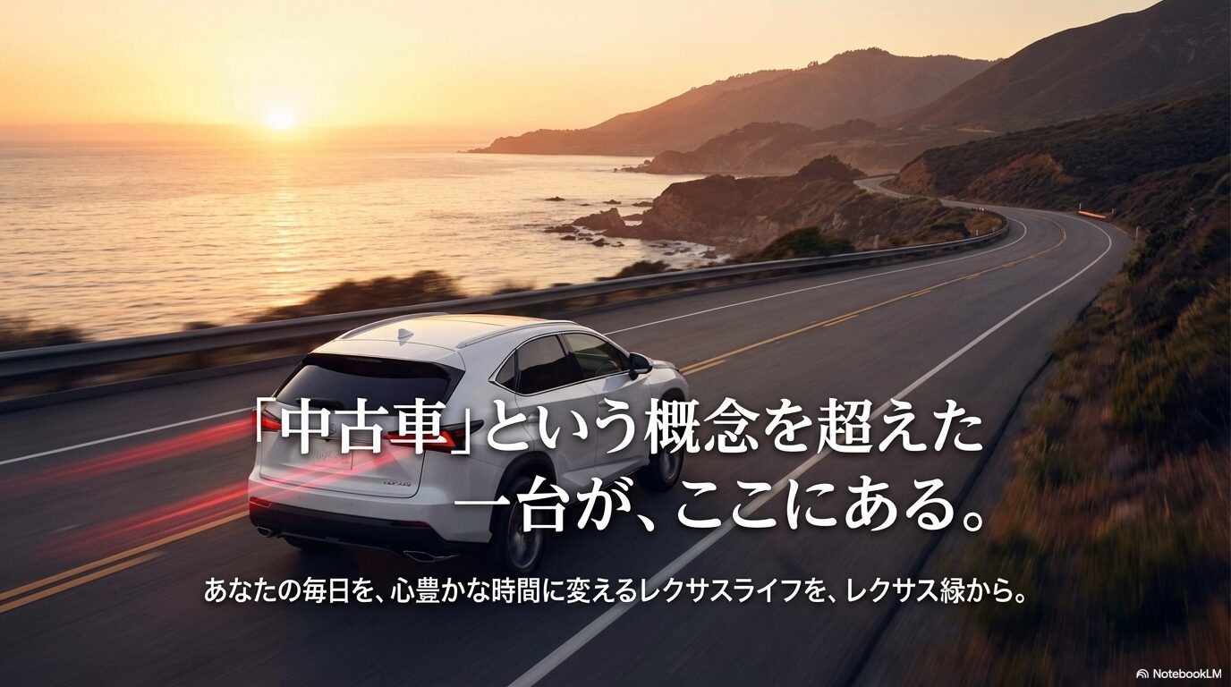 中古車の概念を超えた一台で心豊かな時間を提供するレクサスライフへの誘い