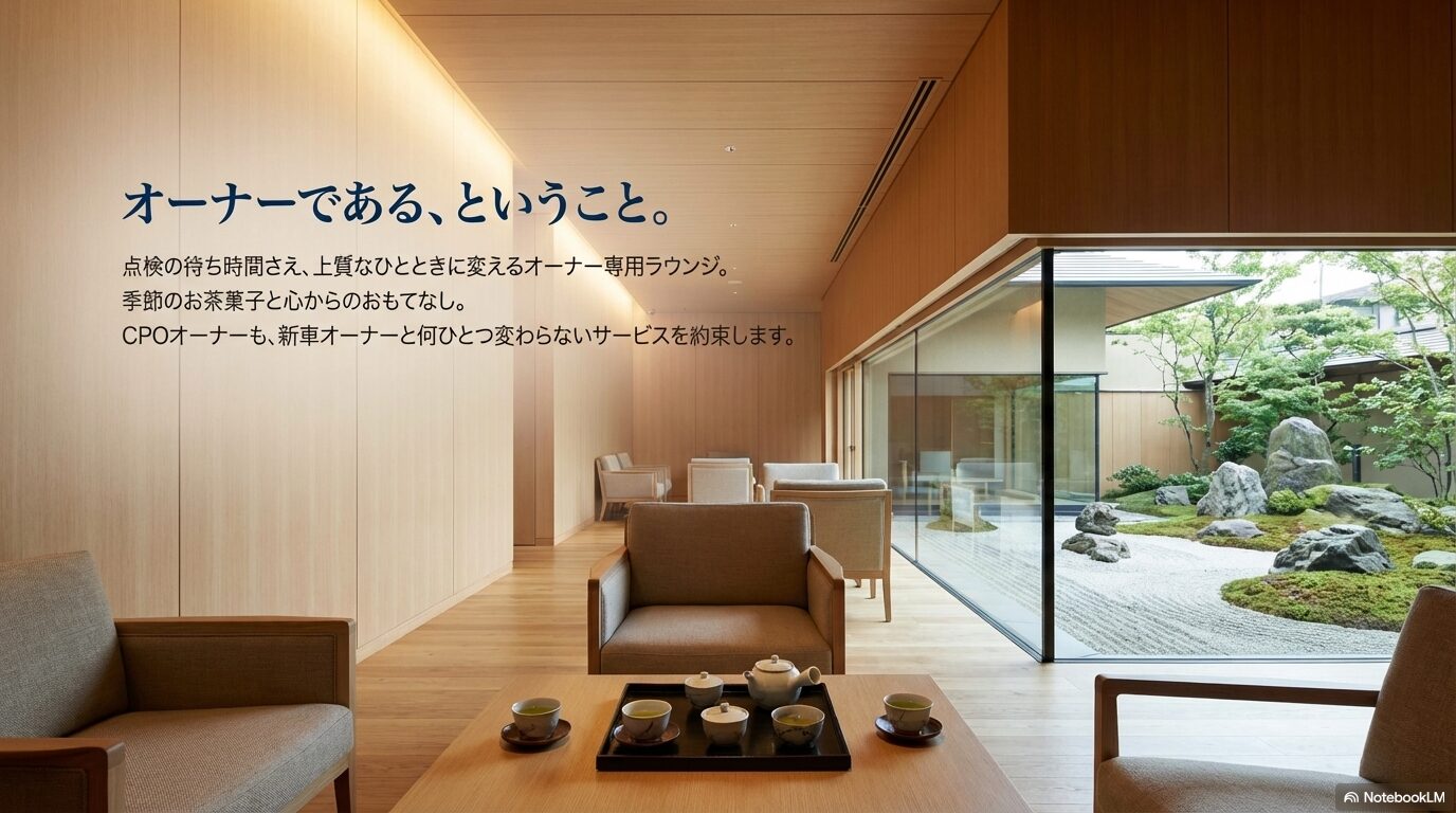 新車オーナーと同様に提供されるレクサスオーナー専用ラウンジとおもてなしの案内