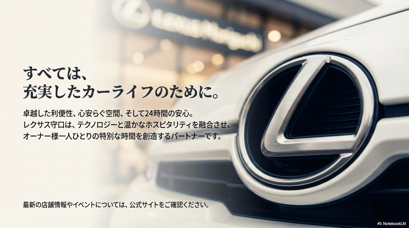 レクサス守口が提供する充実のカーライフまとめ