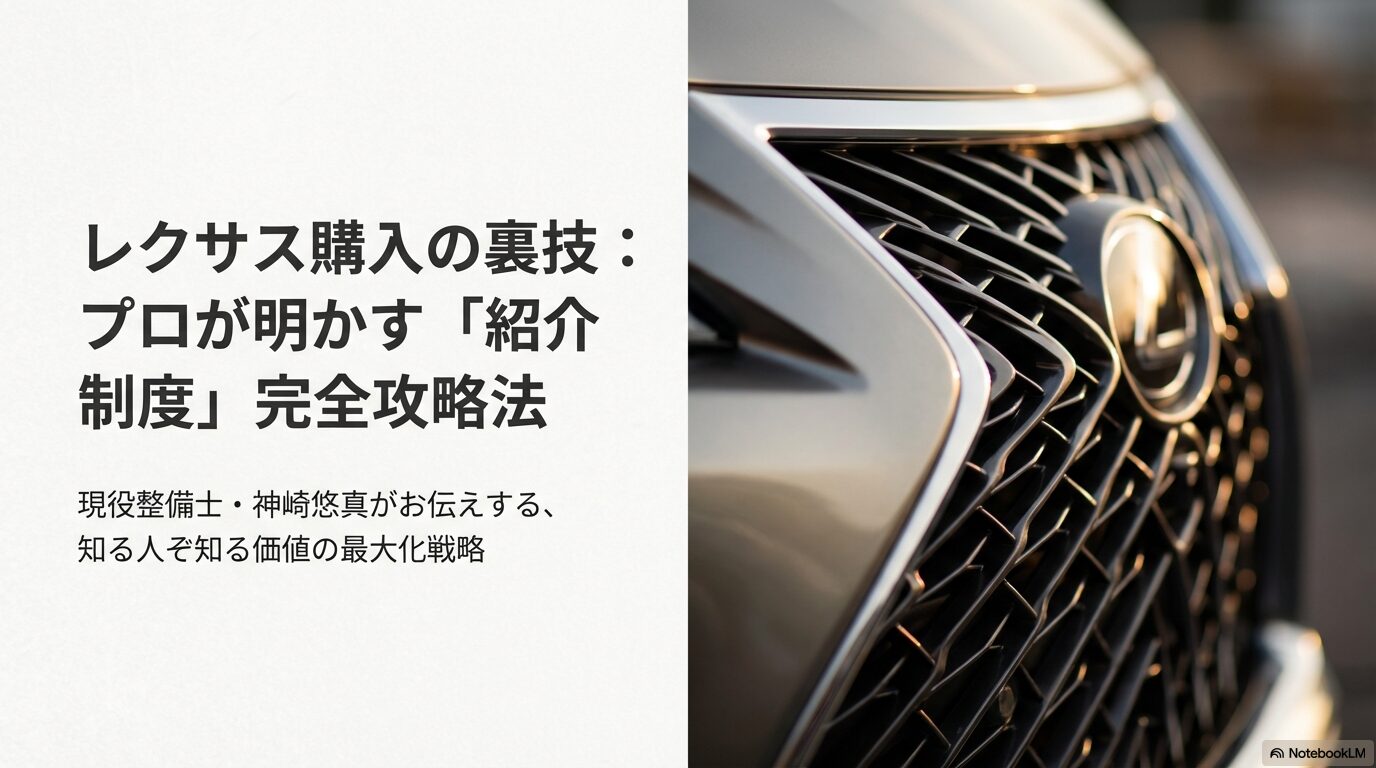 現役整備士が教えるレクサス紹介制度の完全攻略ガイド表紙