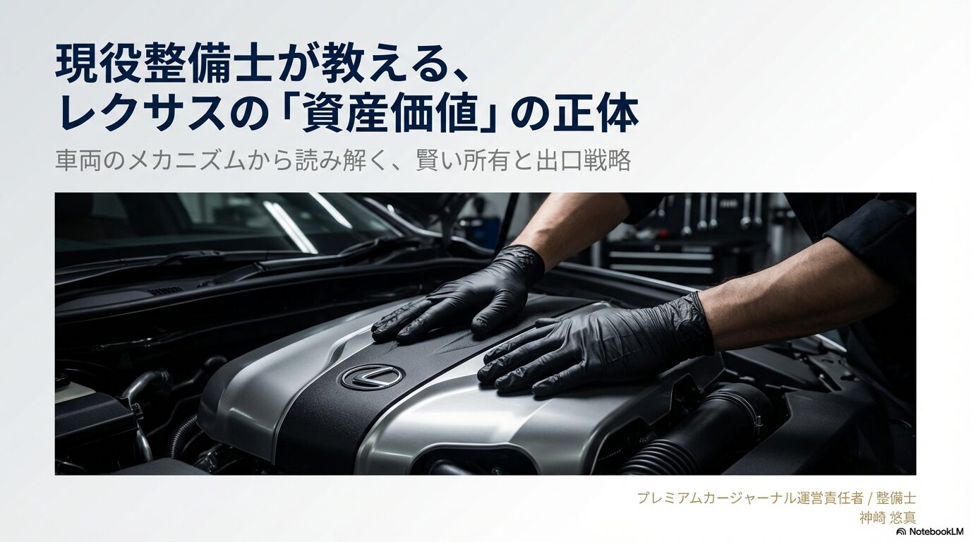 現役整備士が教えるレクサスの資産価値の正体と出口戦略のスライド画像