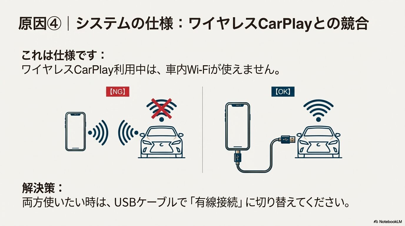 3日間で6GB以上の使用による速度低下の警告アイコンと、トンネル等の電波が届かない場所での圏外表示のイラスト。