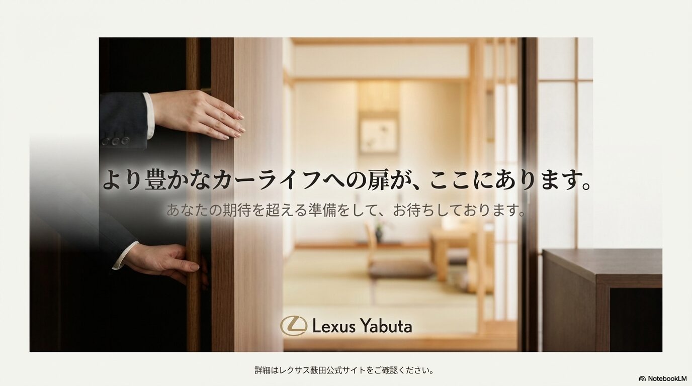 期待を超える準備をしてオーナーを待つ、レクサス薮田からのメッセージスライド