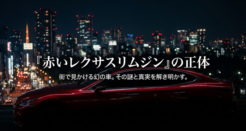 赤いレクサスリムジンの謎と真実を解き明かすカバージャケット画像