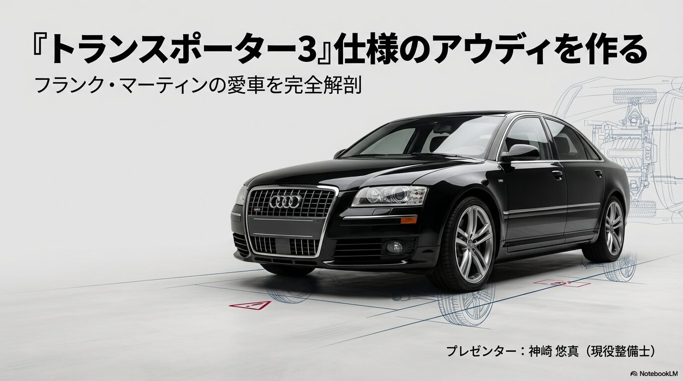 トランスポーター3仕様アウディ完全解剖神崎悠真（現役整備士）によるトランスポーター3仕様のアウディ完全解剖プレゼンテーションの表紙