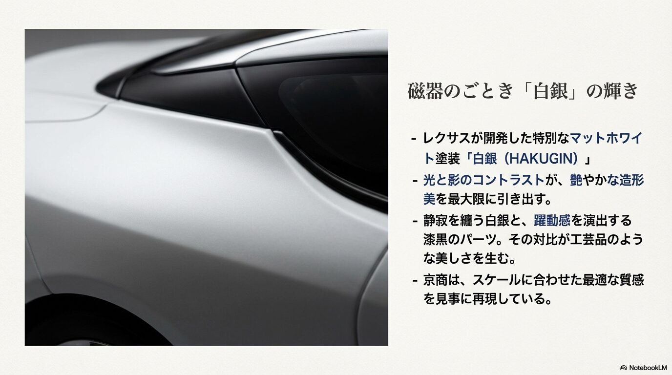 レクサス特別塗装「白銀（HAKUGIN）」の質感